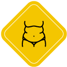 Perímetro abdominal superior a 100 cm en hombres y a 89 cm en mujeres.